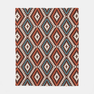 Bohemian, fashionable seamless ornament in ethnic fleece blanket