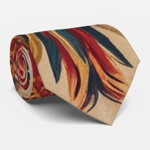 Bohemian Feather Burst Neck Tie