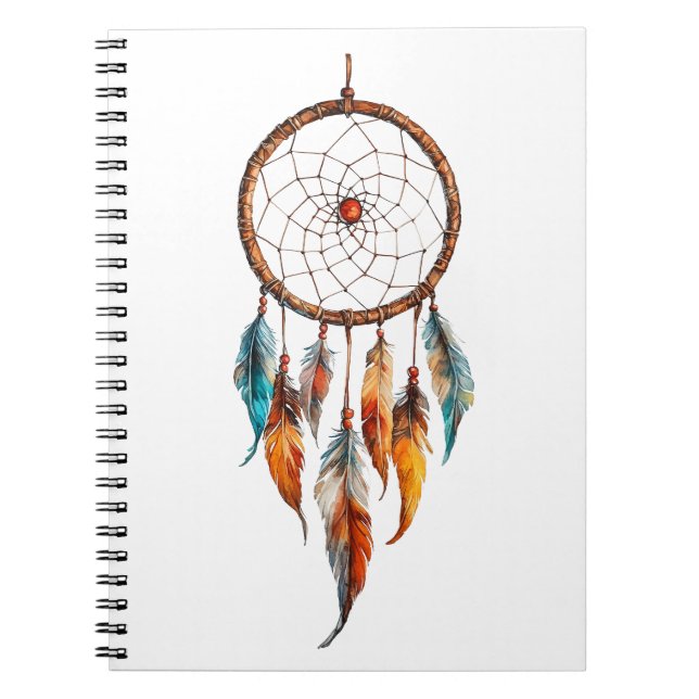 Bohemian Feather Dreamcatcher Notebook (Front)