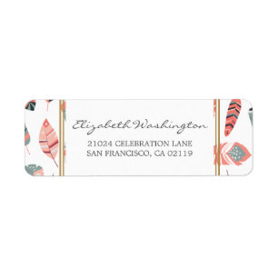 Bohemian Feathers Pattern Baby Shower