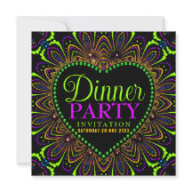 Bohemian Fiesta Dinner Party Invitations