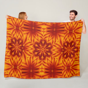 Bohemian Fire Flowers 234 Fleece Blanket
