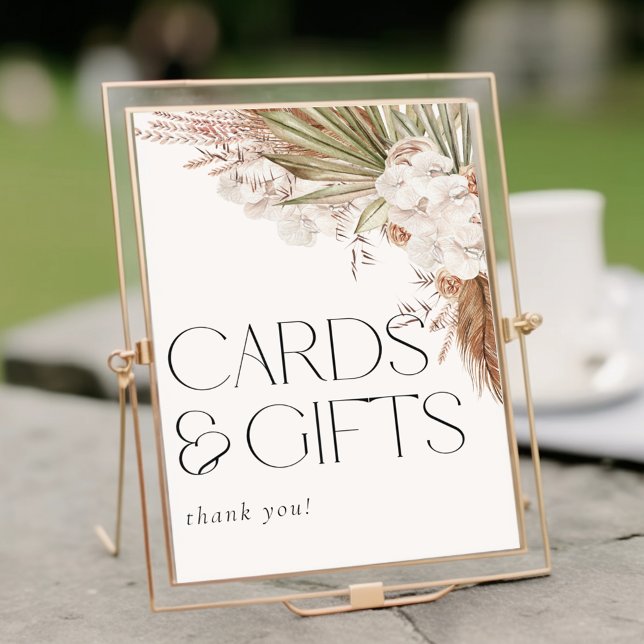 Bohemian Floral & Feathers Cards & Gifts Poster (Creator Uploaded)