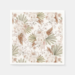 Bohemian Floral & Feathers Napkin