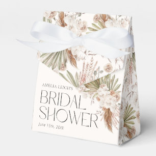 Bohemian Floral & Feathers Shower Favor Box