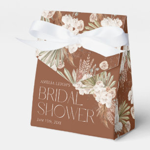 Bohemian Floral & Feathers Shower Favor Box