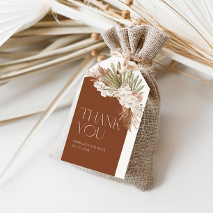 Bohemian Floral & Feathers Shower Thank You Gift Tags