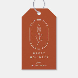 Bohemian Floral Logo Holiday Gift Tags