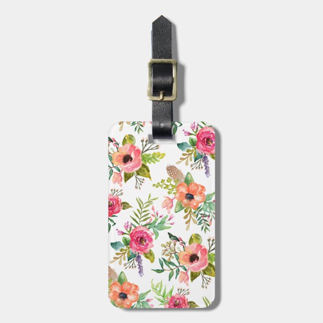 Bohemian Floral | Luggage Tag (Front Vertical)