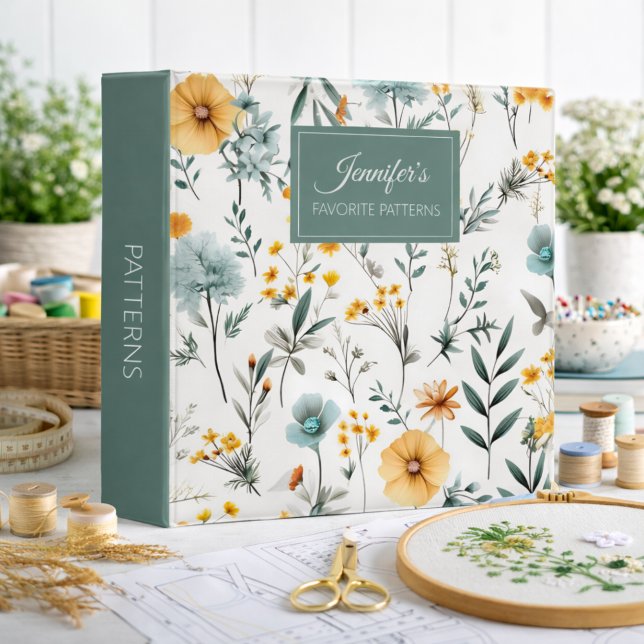 Bohemian Floral Monogram Pattern Keeper Binder (Creator Uploaded)