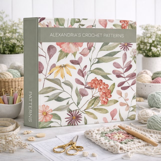 Bohemian Floral Pattern Keeper Binder (Creator Uploaded)