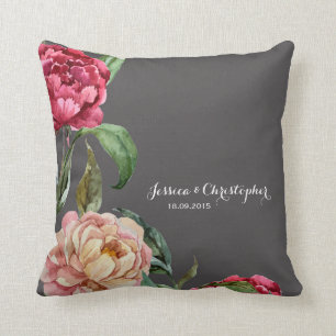Bohemian Floral Personalised Cushion Throw Pillow