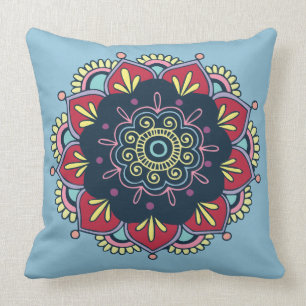 bohemian floral pillow
