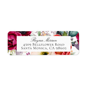 Bohemian Floral Return Address