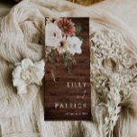 Bohemian Floral Rustic Wood Wedding Program<br><div class="desc">Bohemian Floral Rustic Wood Wedding Program
See matching collection in our store. One of our most popular wedding collections.</div>