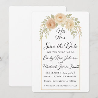 Bohemian Floral Save The Date