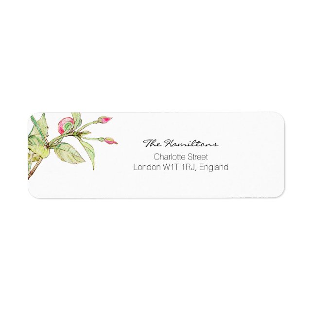 Bohemian Floral Wedding Return Address Label (Front)