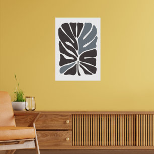 Bohemian Flower Market Modern Abstract Leaves Poster