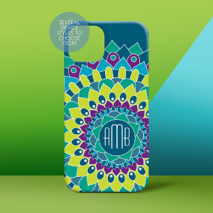 Bohemian Flower with Monograms iPhone 16 Pro Case