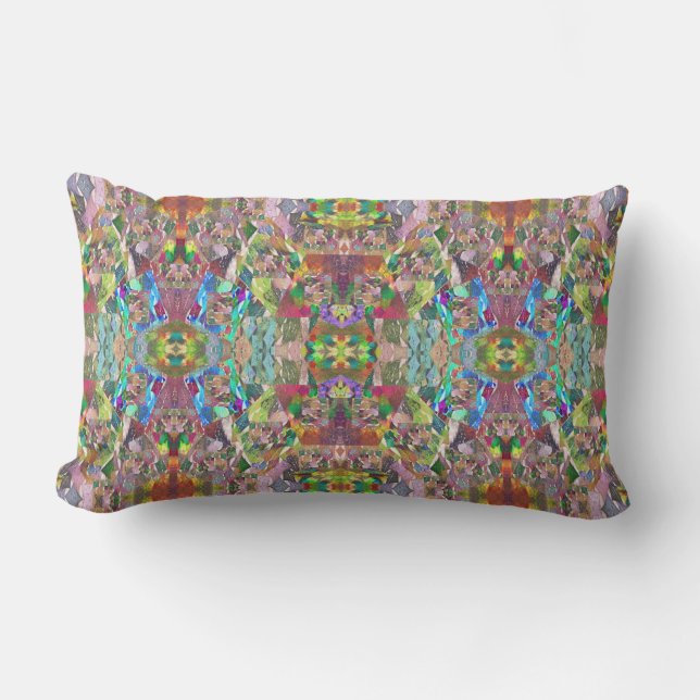 Bohemian Geometric Modern Pattern Lumbar Pillow (Front)