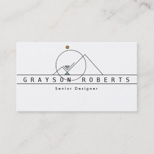 Bohemian Geometric Mountain Logo   Custom Business Card