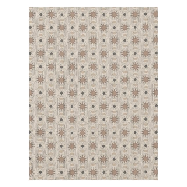 Bohemian Geometry – Vibrant Pattern Artwork Tablecloth (Front)