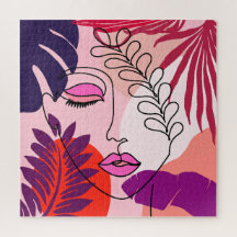 Bohemian Girl Line Art Pink Aesthetic 