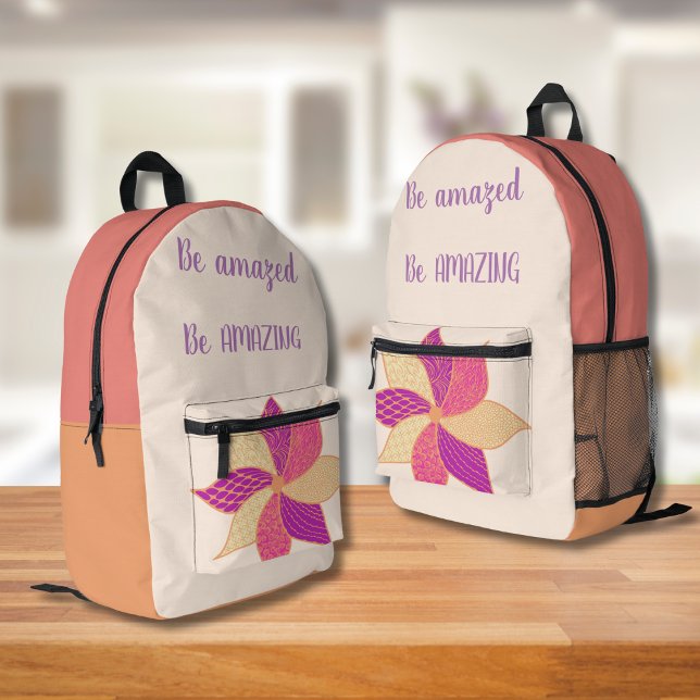  Bohemian Happy flower  Backpack (Creator Uploaded)