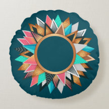 Bohemian-Inspired Round Throw Pillow