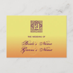 Bohemian Inspired Wedding RSVP Card
