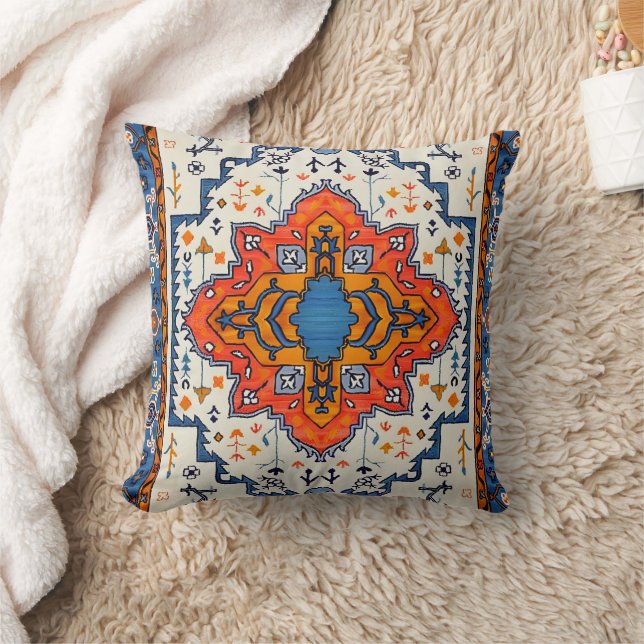Bohemian Kilim Moroccan Style  Throw Pillow (Blanket)