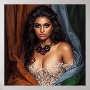 Bohemian Lace Elegance Poster