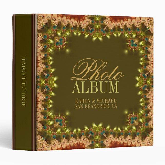 Bohemian Lace Ruffles Photo Album Binder (Front/Spine)