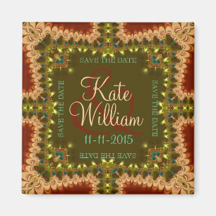 Bohemian Lace Save the Date Lace Magnet