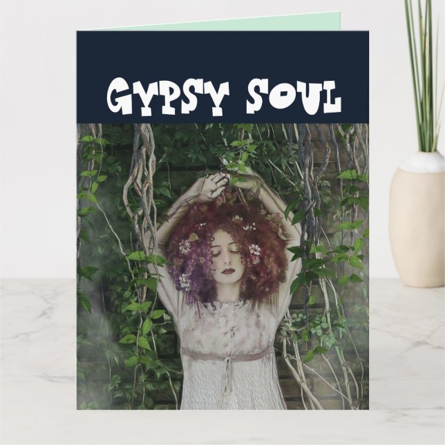 BOHEMIAN LADY GYPSY SOUL CARTE DE voeux ANNIVERSAI (Devant)