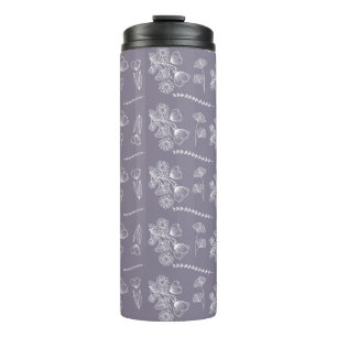 Bohemian Lavender Botanical Floral Thermal Tumbler