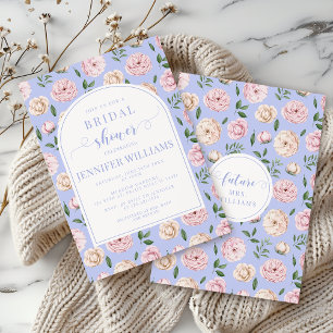 Bohemian Lavender Pink Floral Arch Bridal Shower Invitation