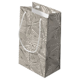 Bohemian Line Geometry Pattern Small Gift Bag