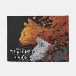 Bohemian Maine Coon Cat Mom Dad Outdoor Rug