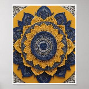 Bohemian mandala artwork Poster Room Decor Wallart