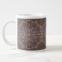 Bohemian Mandala Floral Blush Pink Brown Art
