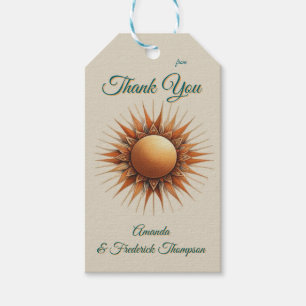 Bohemian mix of colours and decor theme gift tags