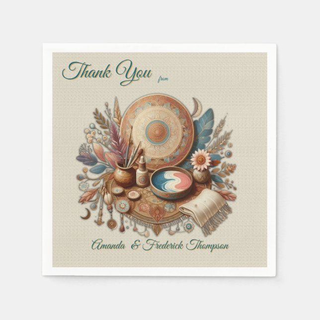 Bohemian mix of colours and decor theme napkin (Front)