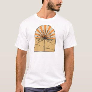 Bohemian modern arch collection minimal palm tree T-Shirt