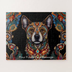 Bohemian Mosaic Majesty The Painted Dog Jigsaw Puzzle