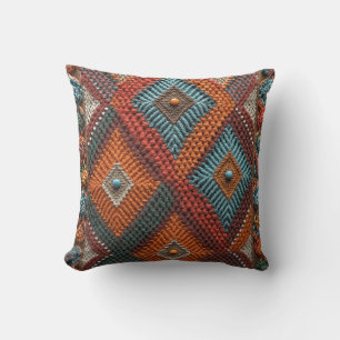 Bohemian Mosaic Throw Pillow