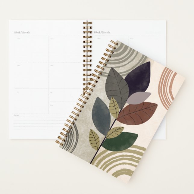 Bohemian Neutral Brown & Green Floral Design 🌿🤎 Planner (Display)