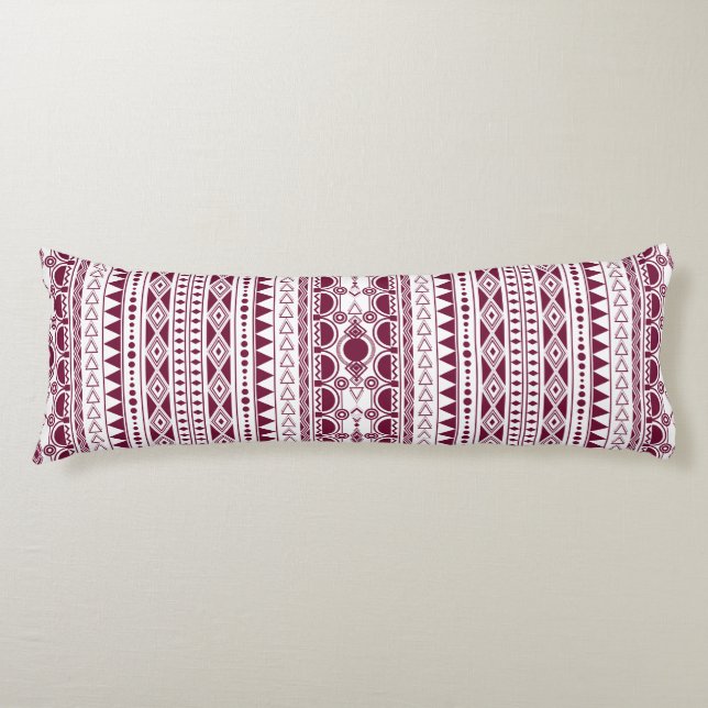 Bohemian Ornament 30122020 Dark red Body Pillow (Front)