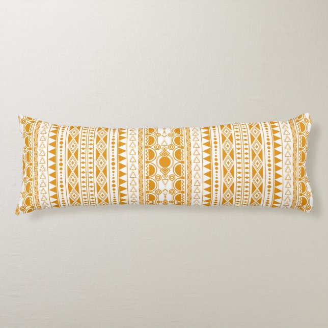Bohemian Ornament 30122020 Orange Body Pillow (Front)