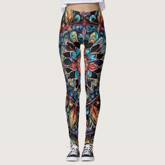 Bohemian Paisley no4 Leggings (Front)